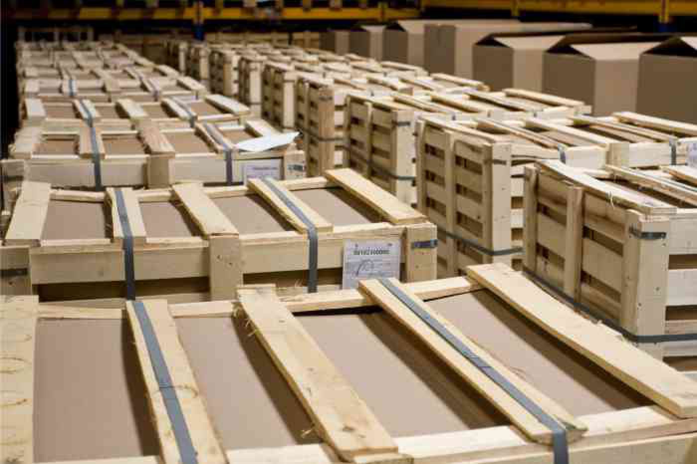 Employees can duplicate the process over-and-over Rows of frame crates